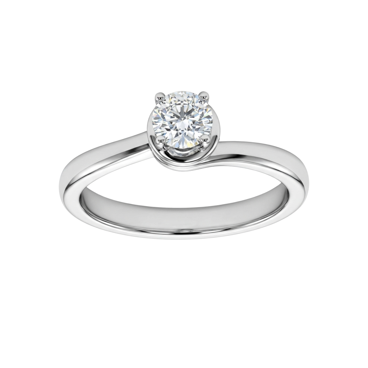 Anello solitario in oro bianco con zircone_1