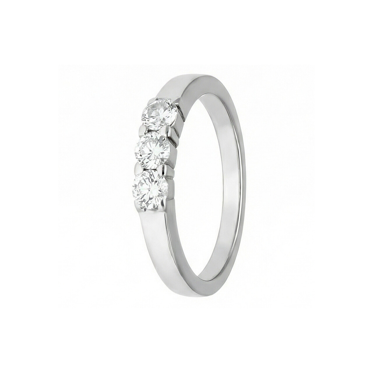 Anello trilogy in oro bianco con diamanti 0,27 ct_2