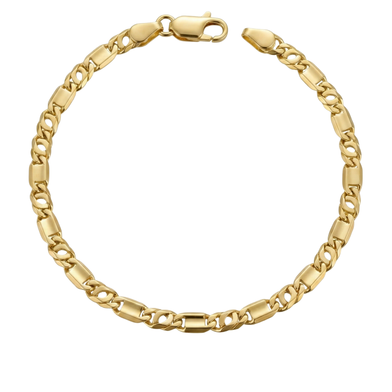 Armband aus 18 Karat Gelbgold mit Pernizegliedern