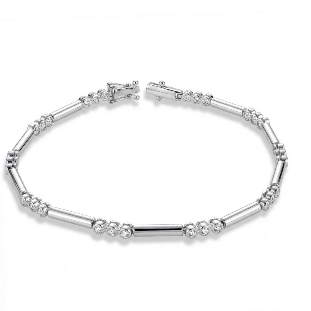 Braccialetto in oro bianco con diamanti_1