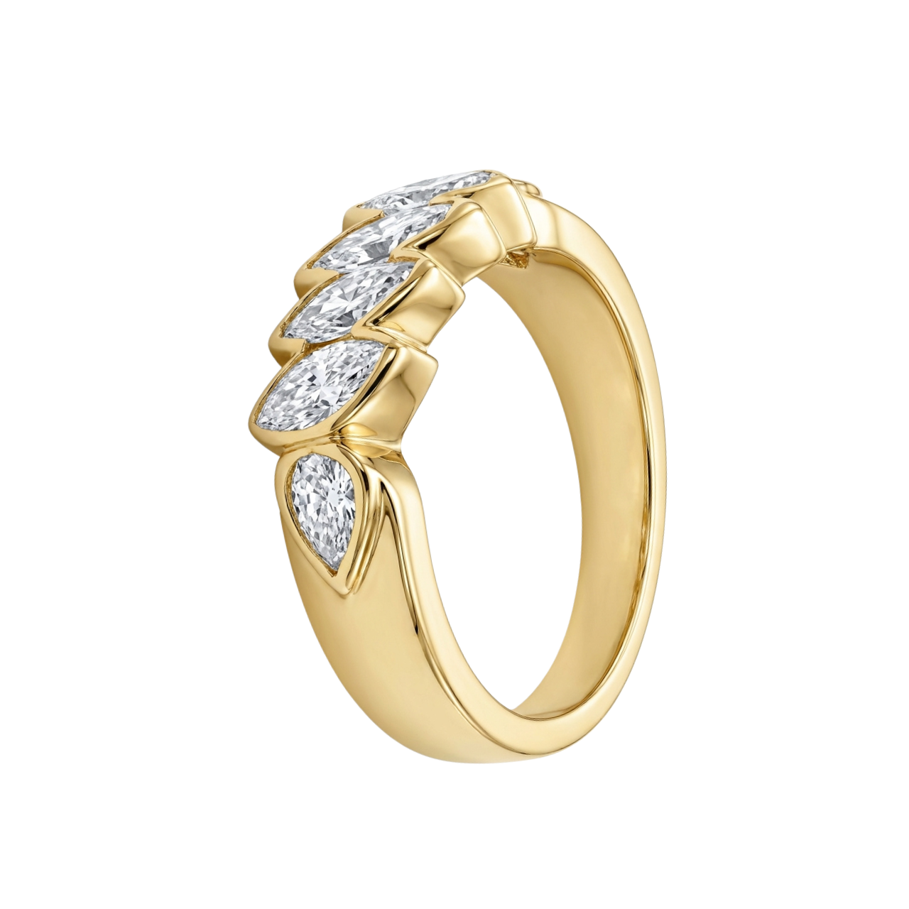 Anello riviera in oro giallo con diamanti_3