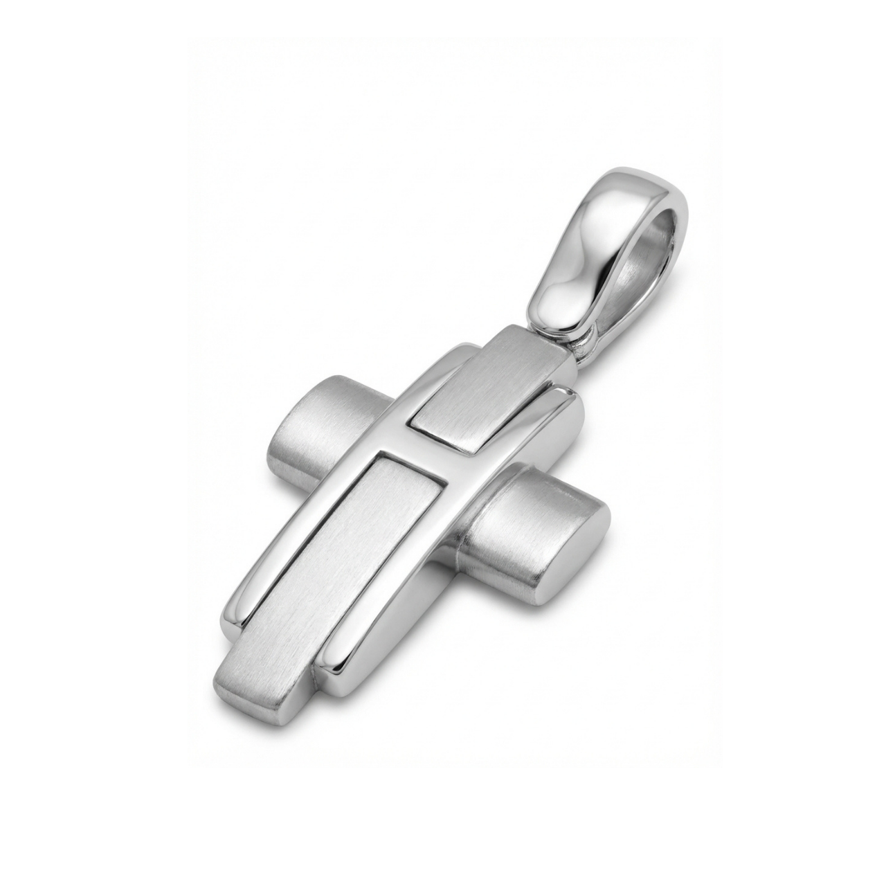 Ciondolo oro bianco croce_2