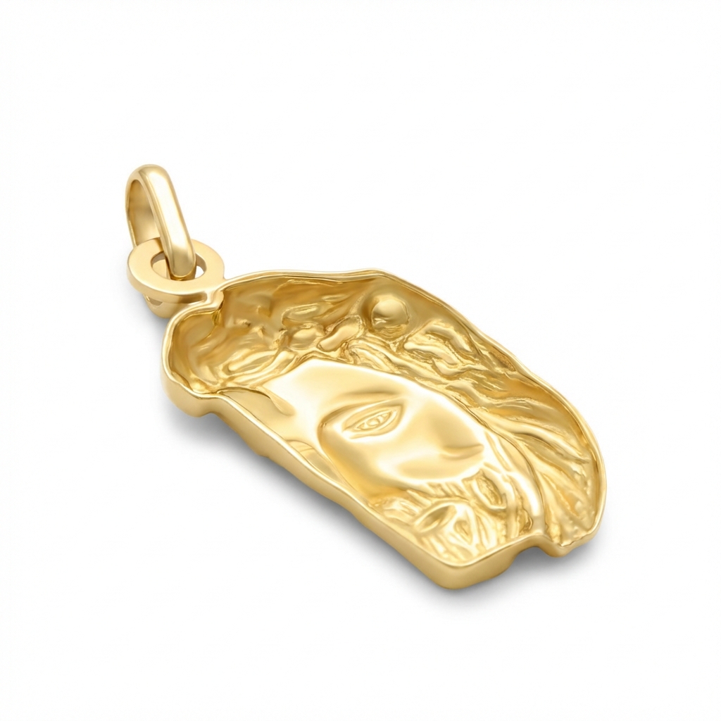 Ciondolo testa di cristo in oro giallo_1