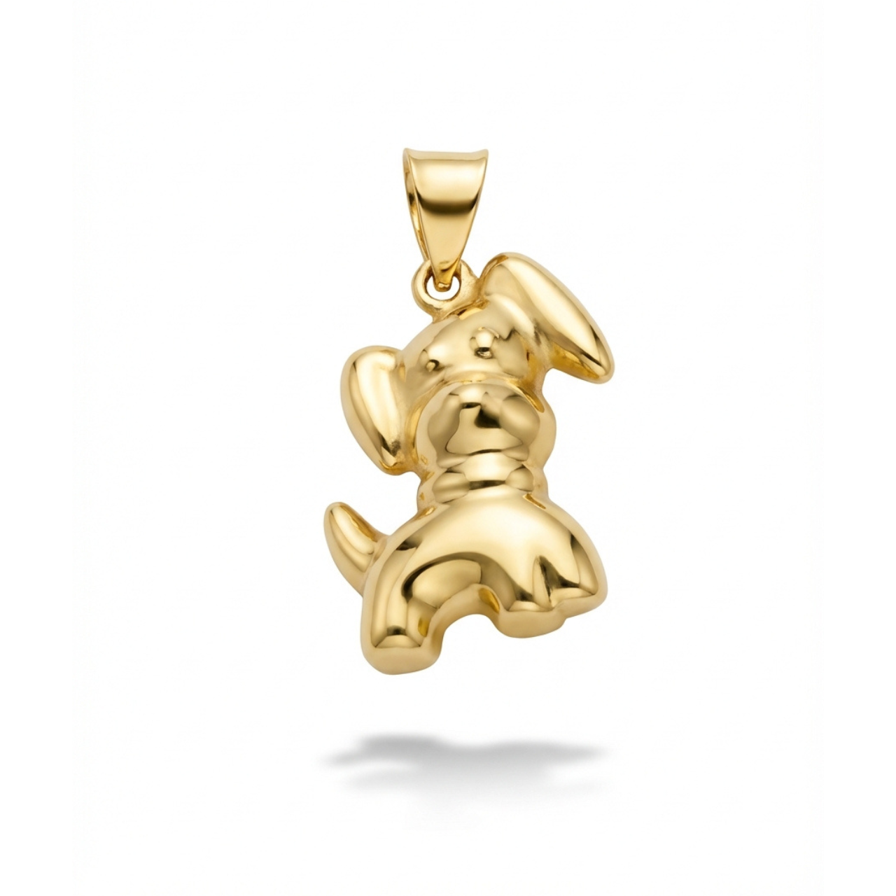 Ciondolo cane in oro giallo
