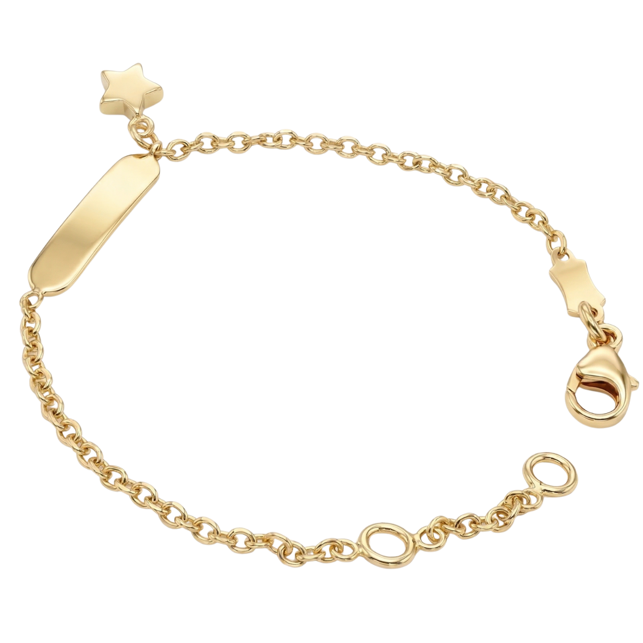 Bracciale bimbo con traghetta e stellina in oro giallo_3
