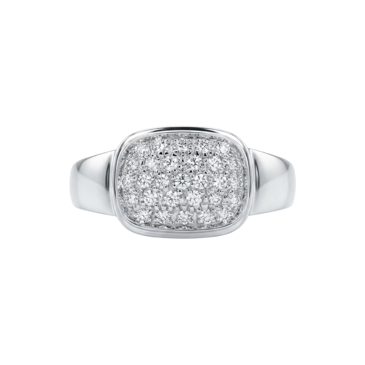 Anello oro bianco con pavè di diamanti_1