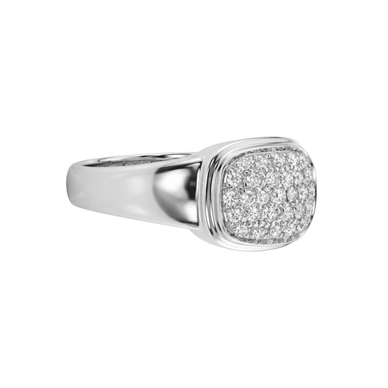 Anello oro bianco con pavè di diamanti_3