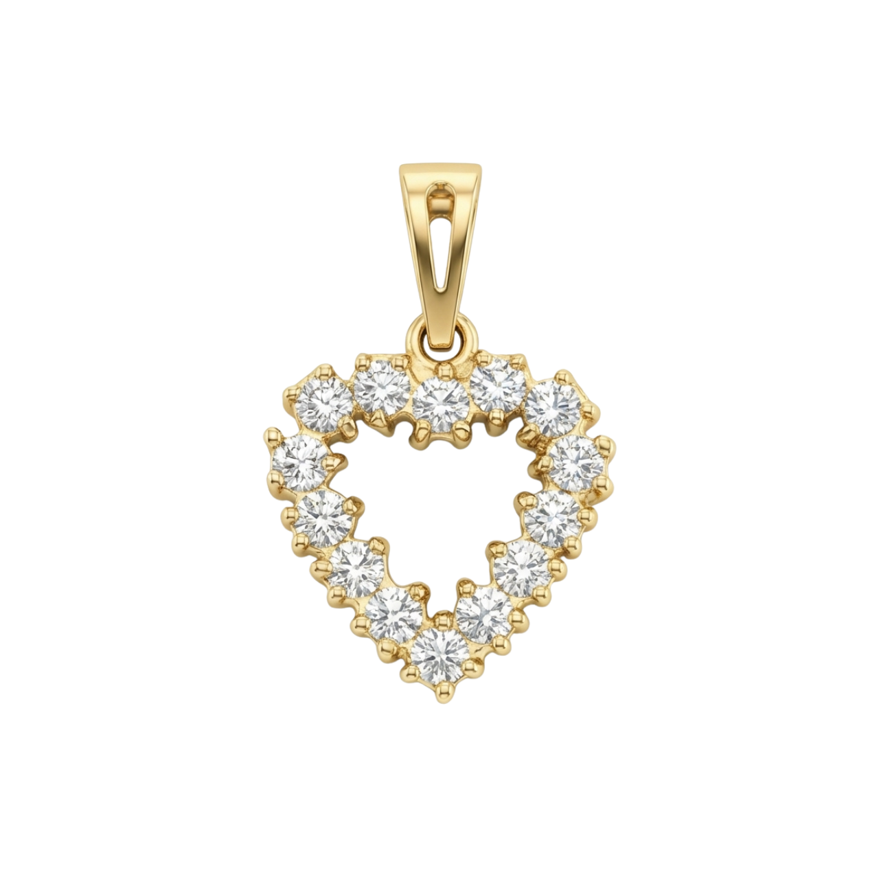 Cuore in oro giallo con zirconi_1