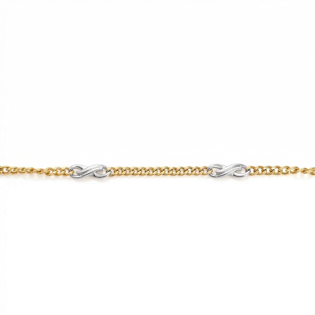 Bracciale groumette due ori con infinito_3