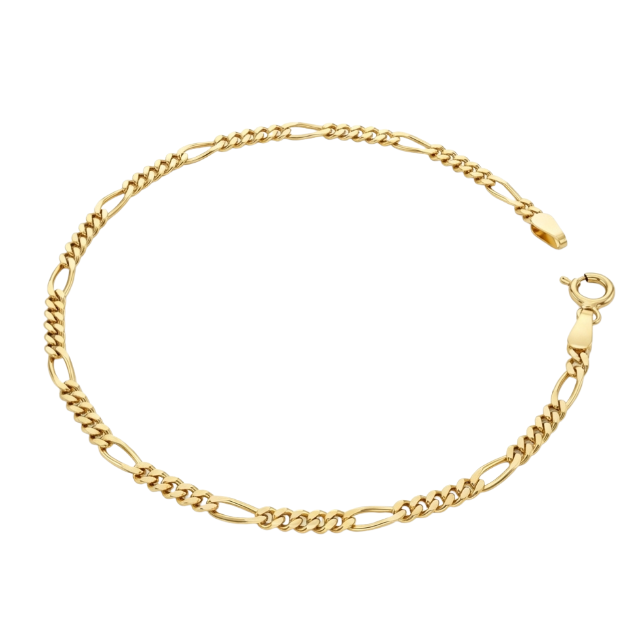 Bracciale figaro 3+1 in oro giallo_2