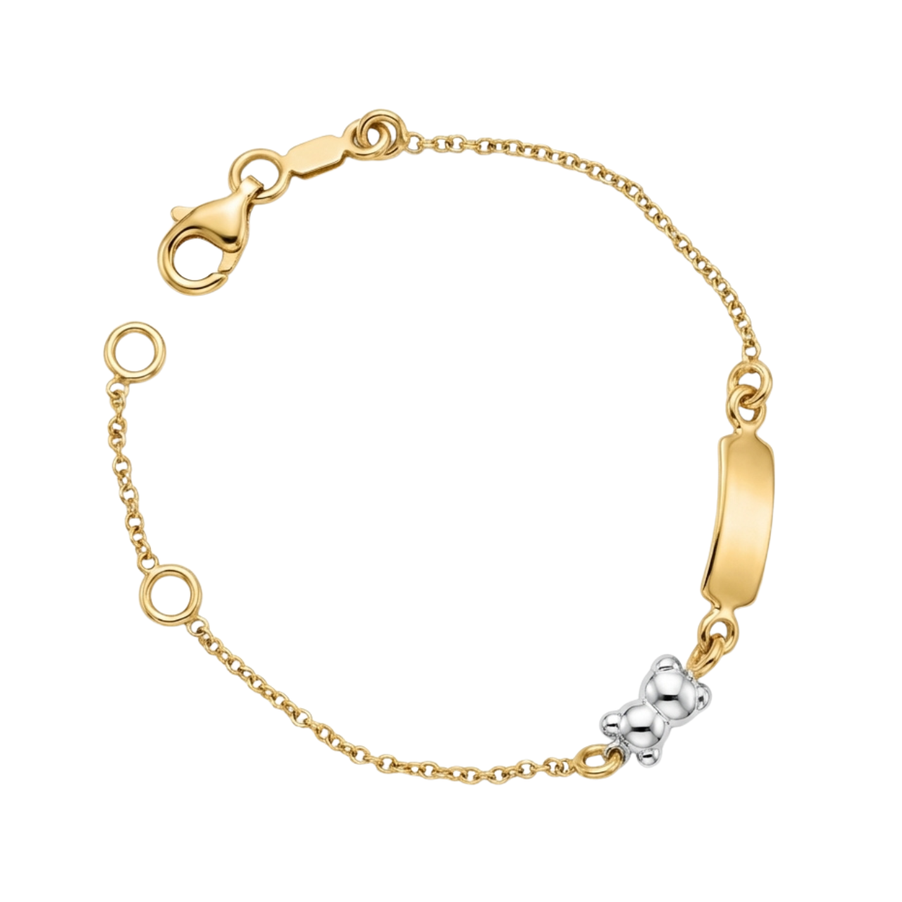 Bracciale bimbo due ori orsetto_1