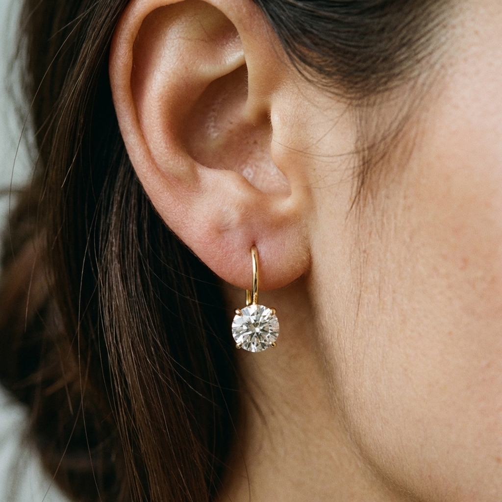 Orecchini a monachella in oro giallo con zirconi_5