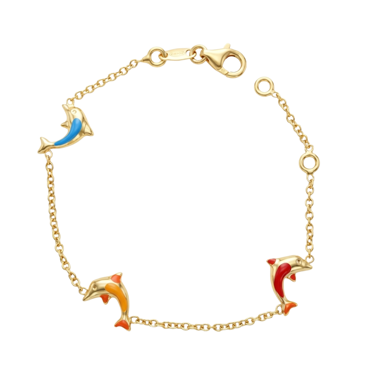Bracciale bimbo delfini oro giallo