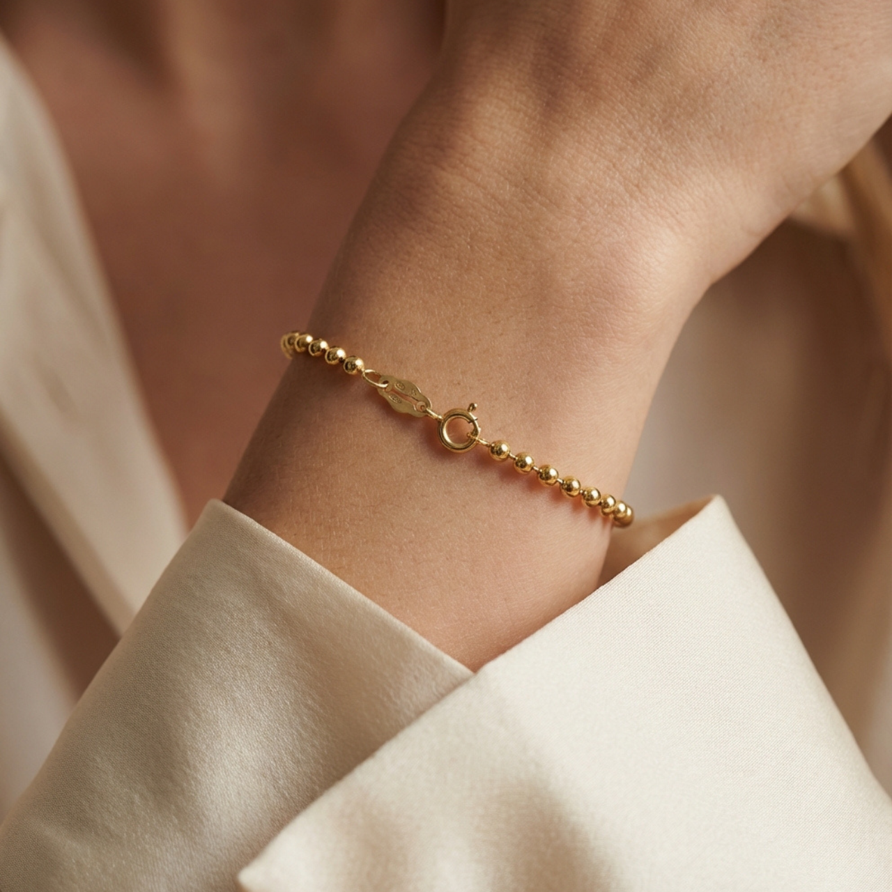 Bracciale oro giallo a sfere_4