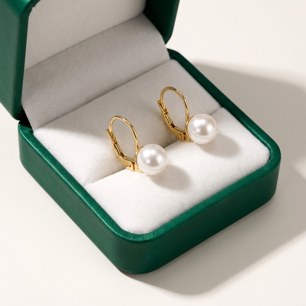 Orecchini a monachella in oro giallo con perla_4