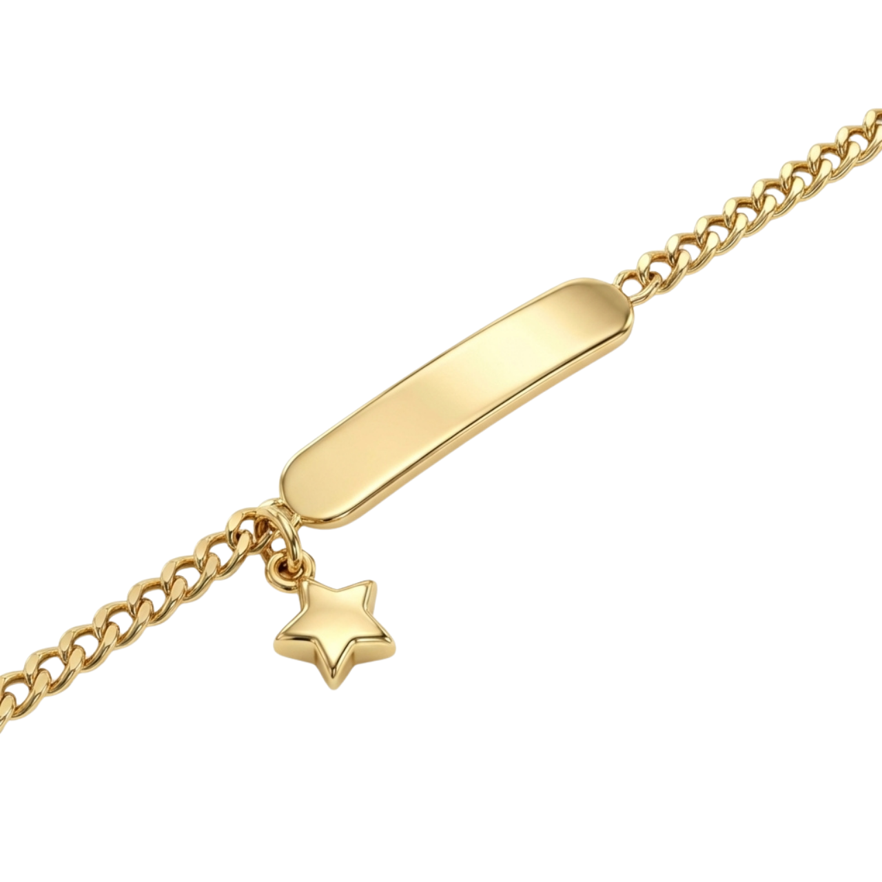 Bracciale bimbo con traghetta e stellina in oro giallo_2