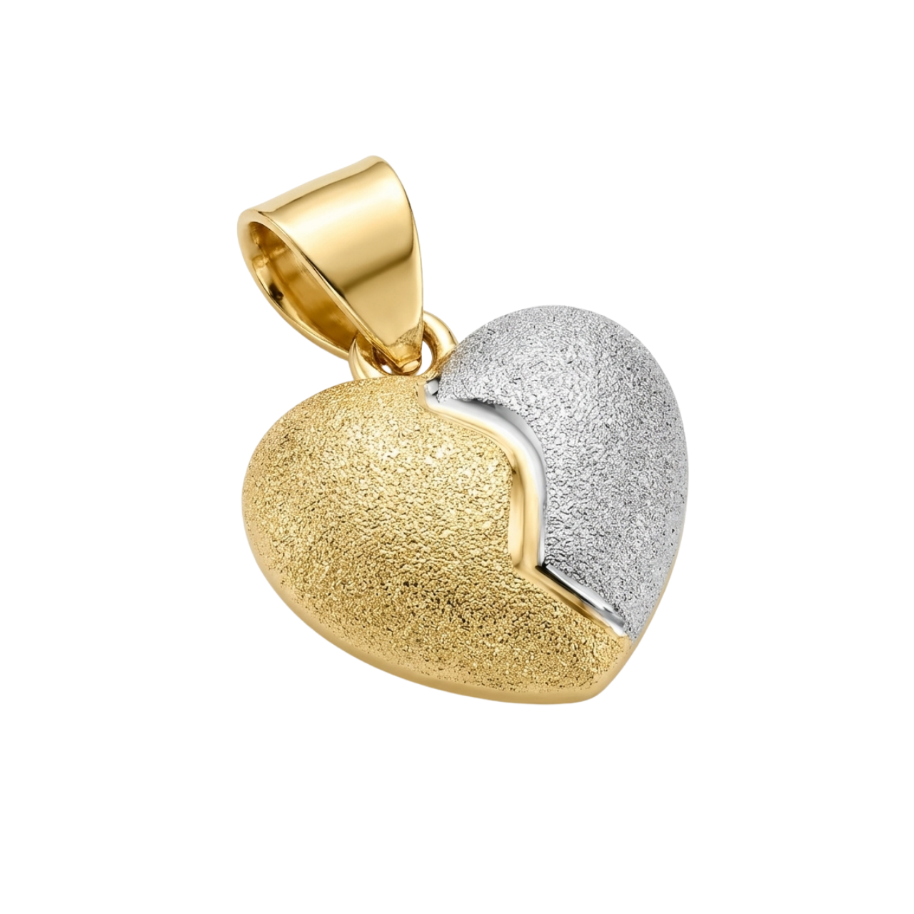 Ciondolo cuore due ori lavorato_2