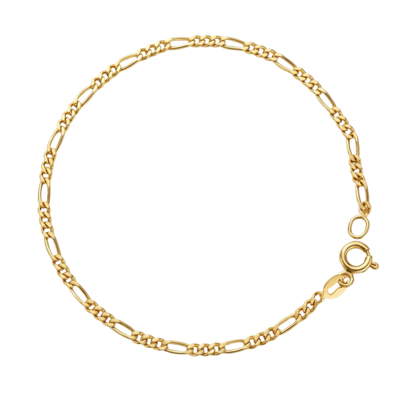 Bracciale figaro 3+1 in oro giallo_1