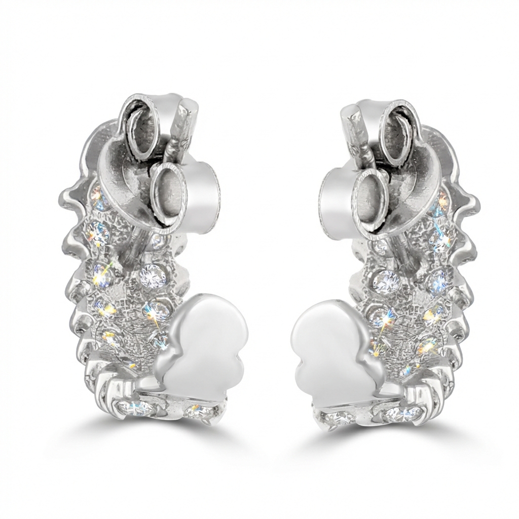 Coppia orecchini con zirconi oro bianco_2