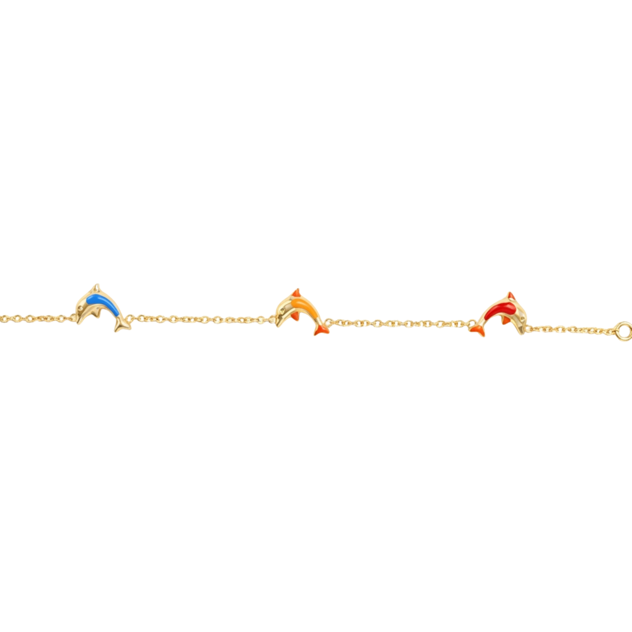 Bracciale bimbo delfini oro giallo_3