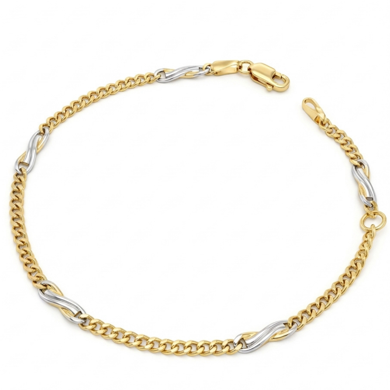 Bracciale groumette due ori con infinito_2