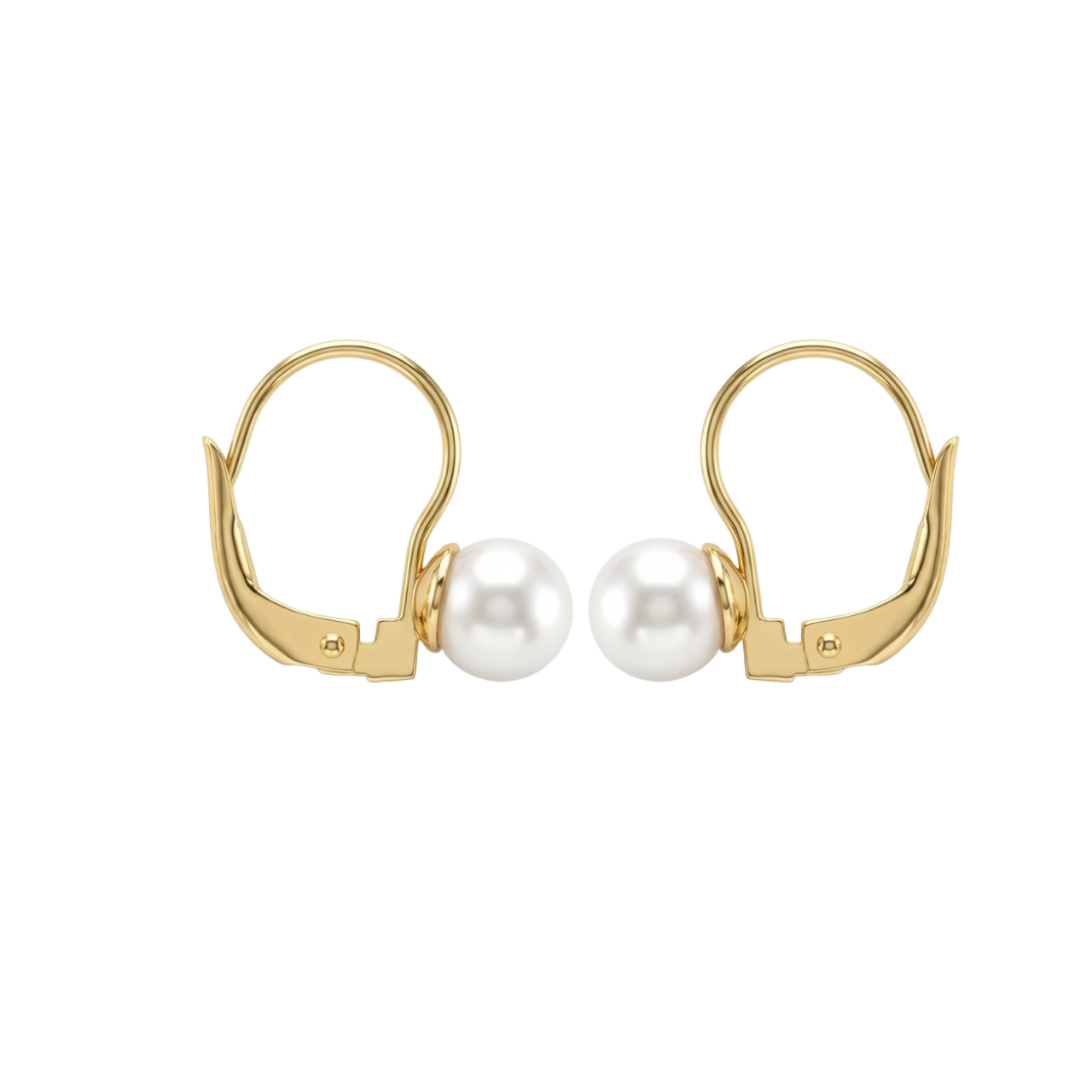 Orecchini a monachella in oro giallo con perla_1