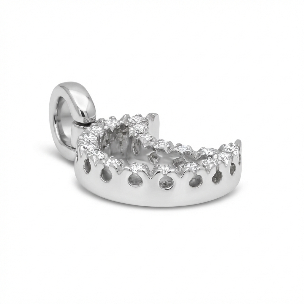 Ciondolo luna oro bianco con zirconi_2