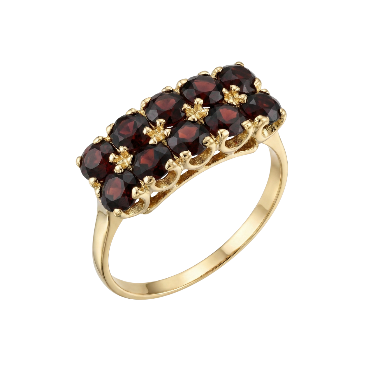 Anello oro giallo con granati_2