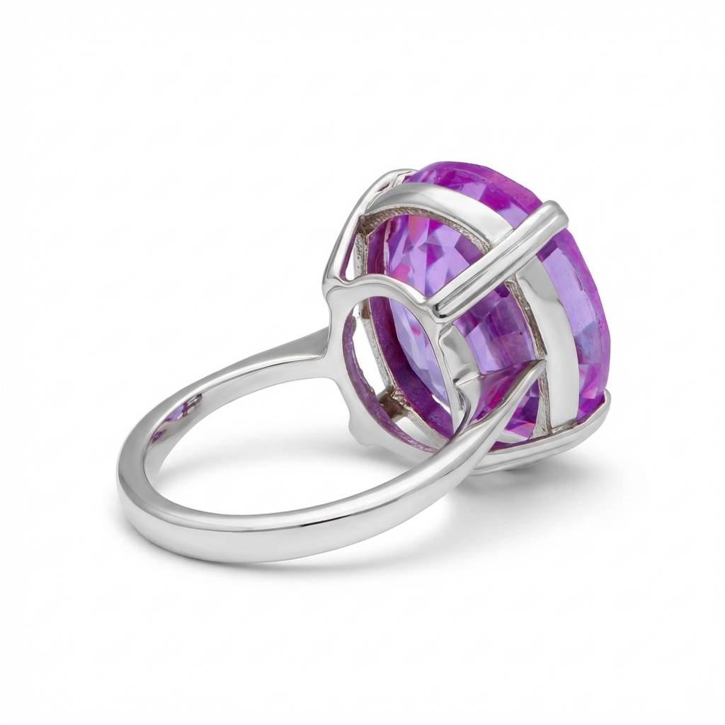 Anello in oro bianco con grande ametista_3
