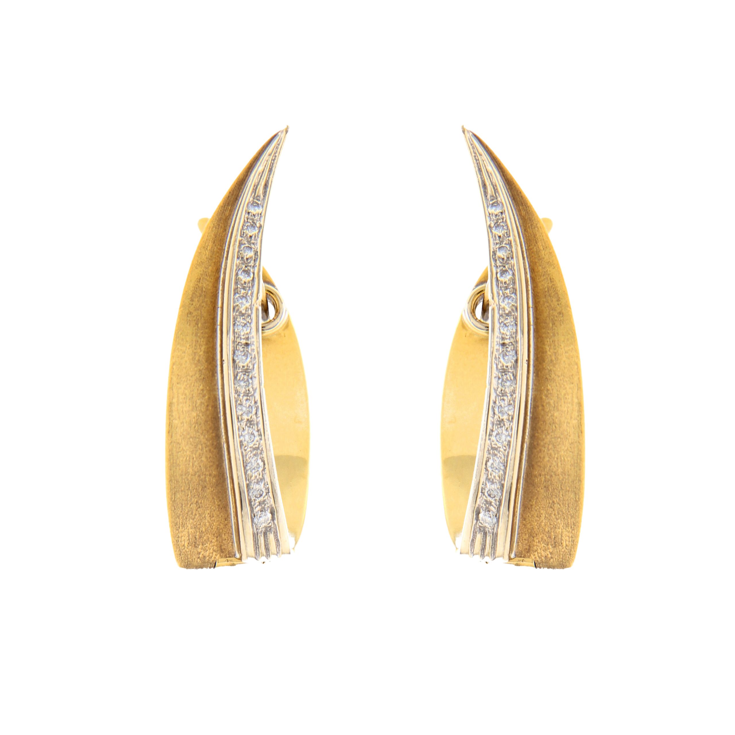 Orecchini pendenti due ori con diamanti_1