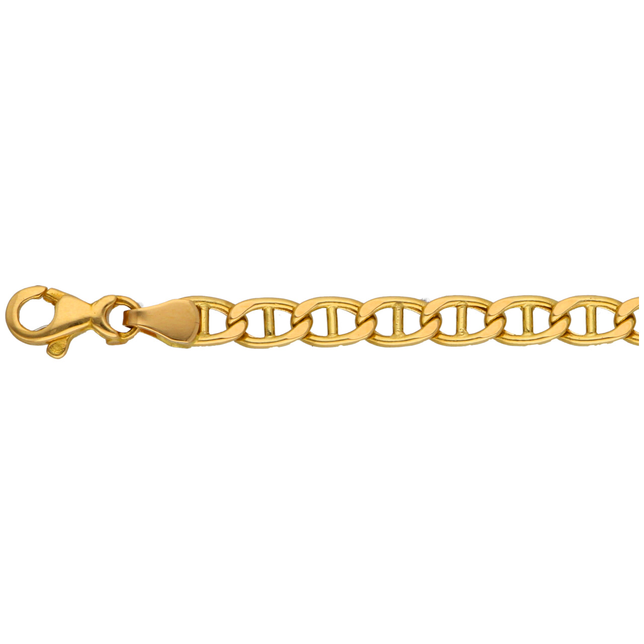 Bracciale con targhetta in oro giallo maglia marinara_4