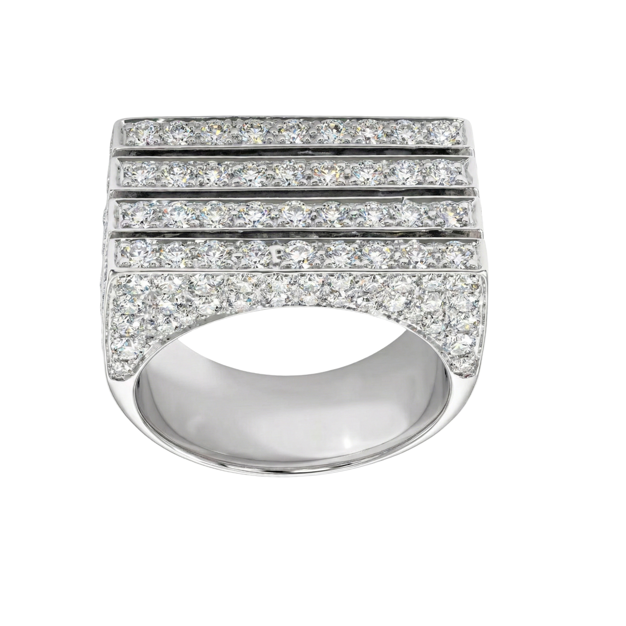 Anello oro bianco con diamanti naturali_1