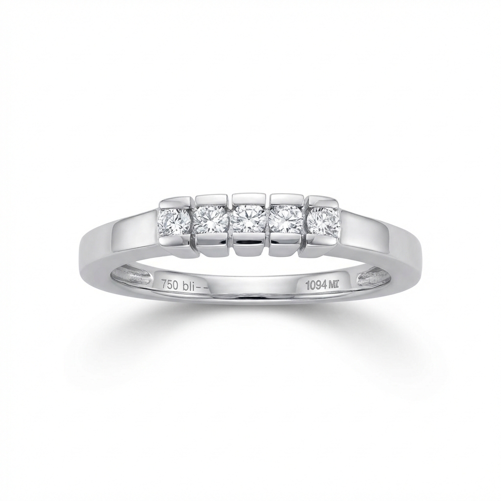 Anello veretta oro bianco con diamanti naturali_1