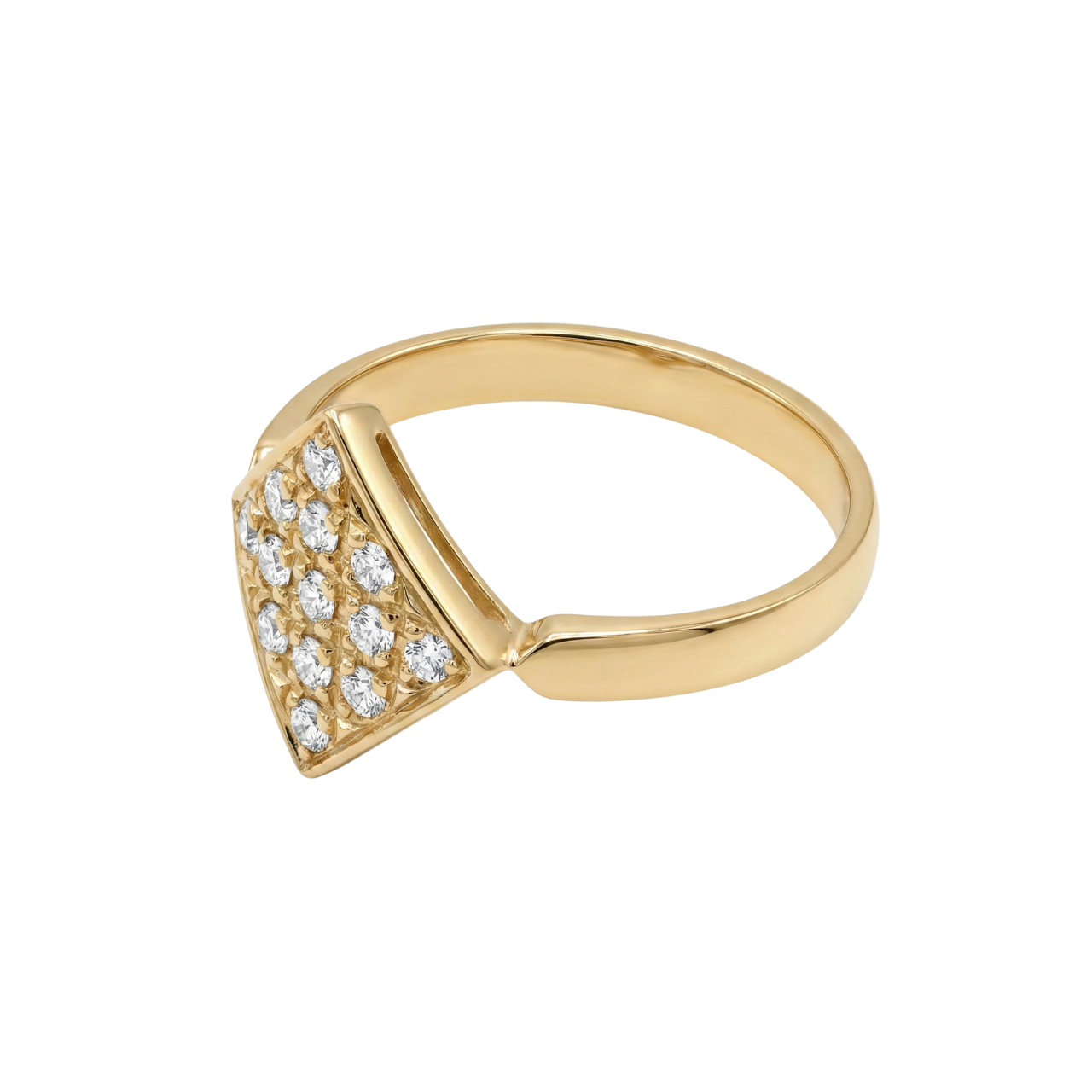 Anello oro giallo con rombo di diamanti naturali_2