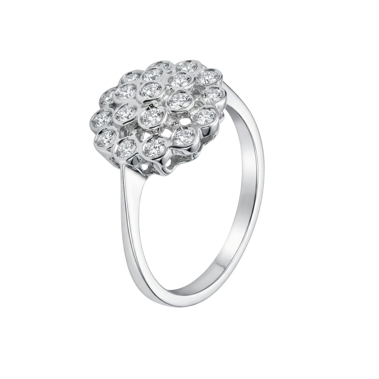Anello oro bianco con fiore di diamanti_3