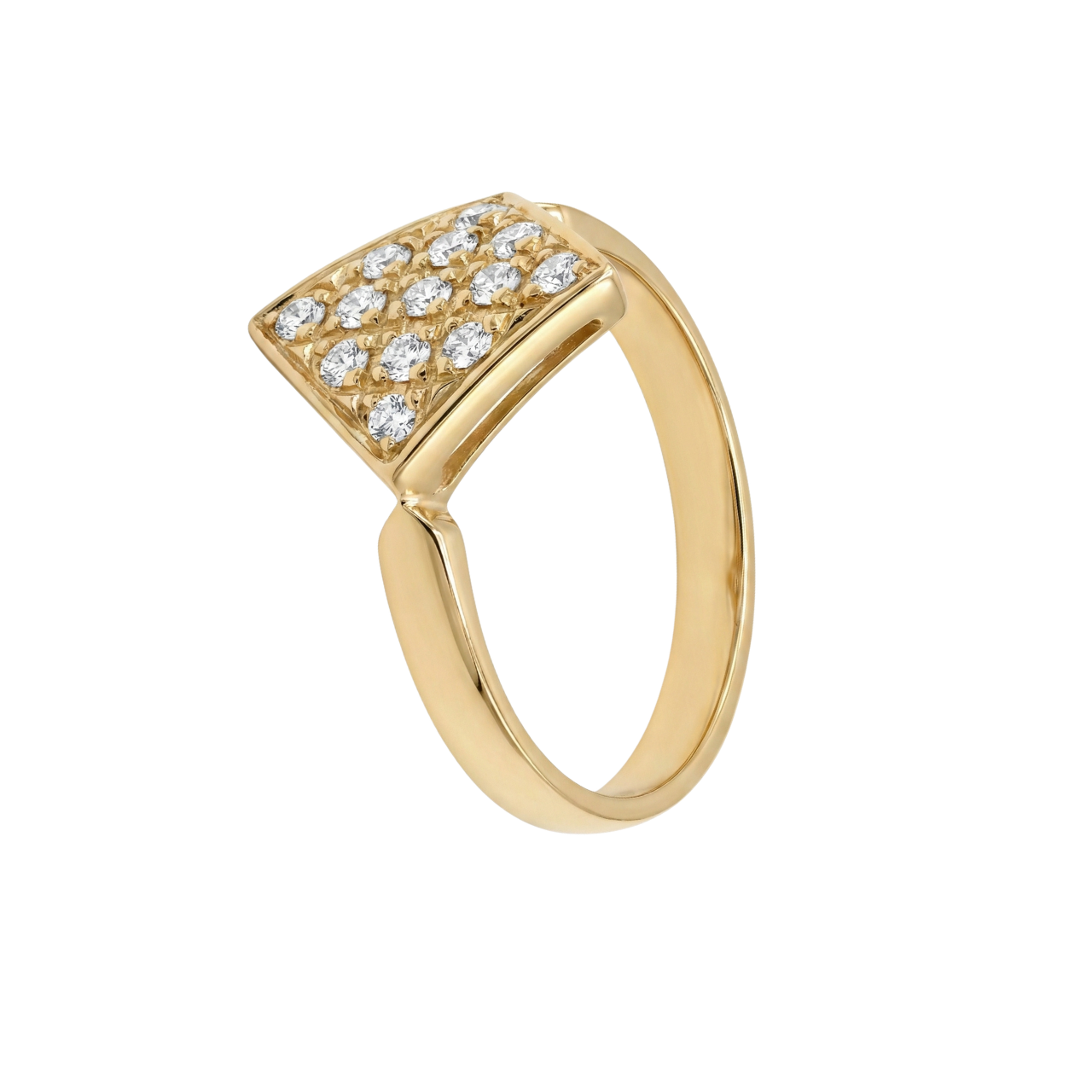 Anello oro giallo con rombo di diamanti naturali_3