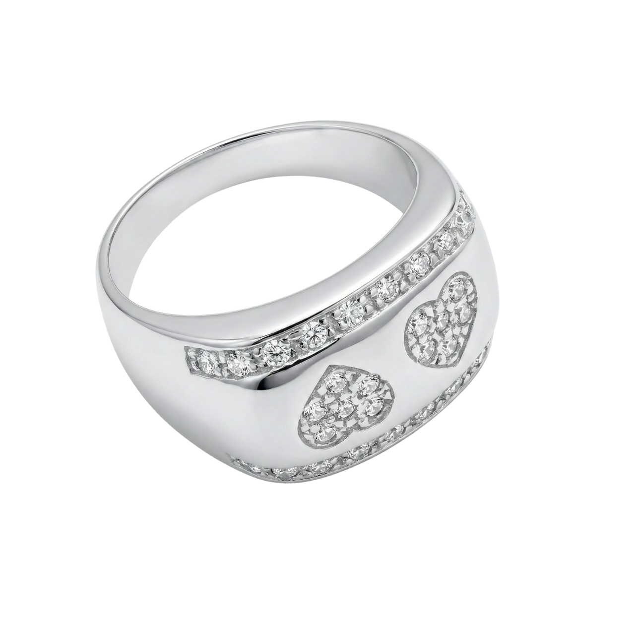 Anello oro bianco con cuori di zirconi_3