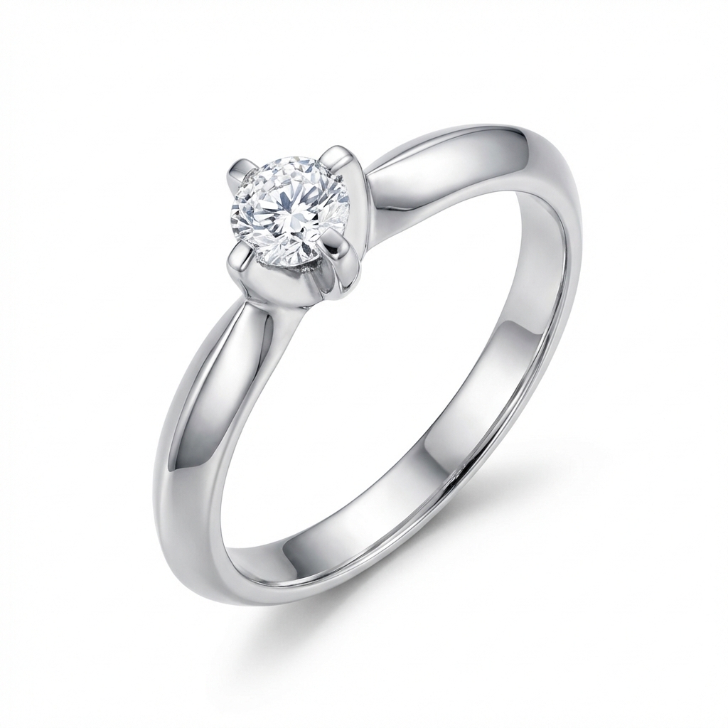 Anello solitario oro bianco con diamante_2