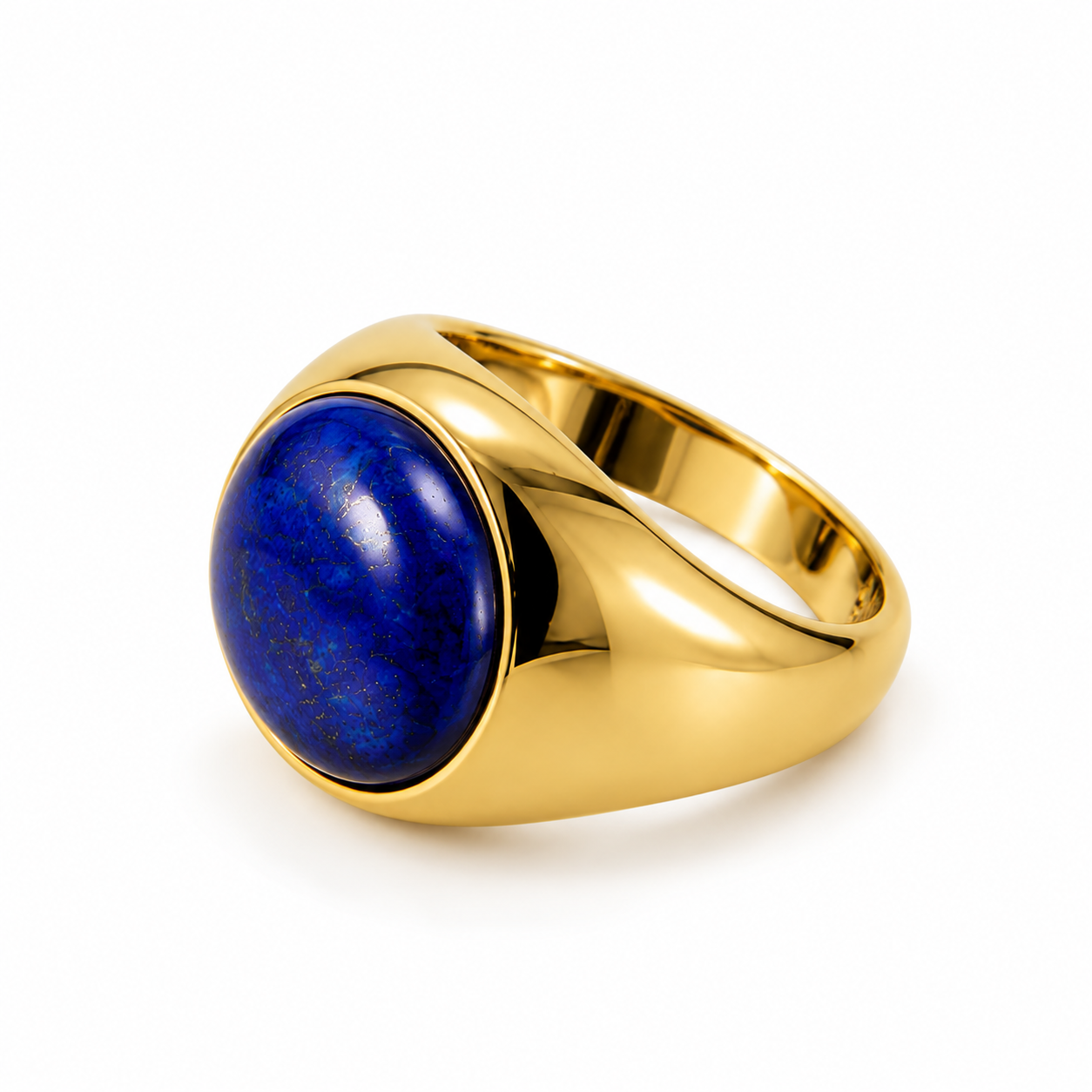 Anello in oro giallo con lapislazzulo_2
