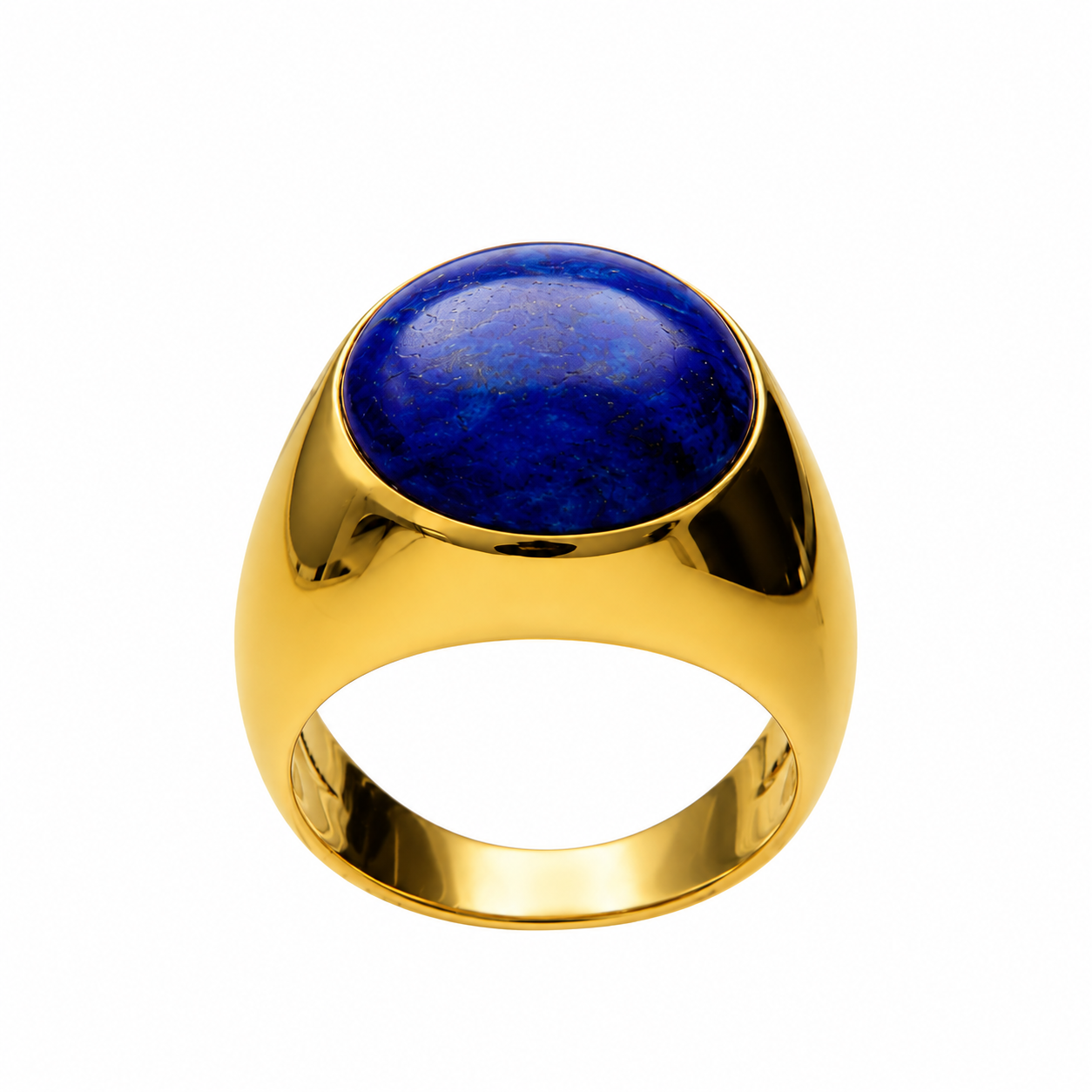Anello in oro giallo con lapislazzulo_1