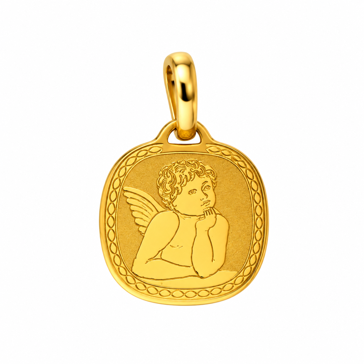 Medaglietta in oro giallo con angioletto_1