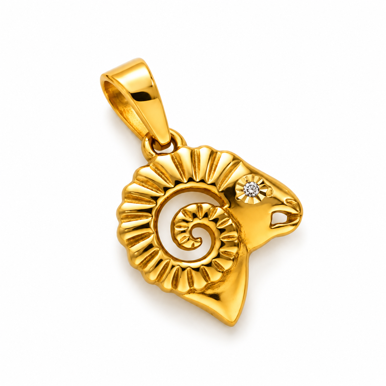 Ciondolo ariete in oro giallo con diamantino_2