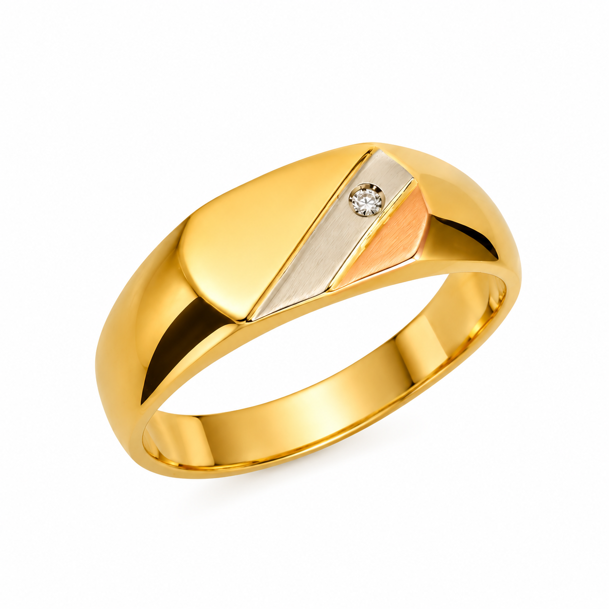 Anello tre ori con diamante_2