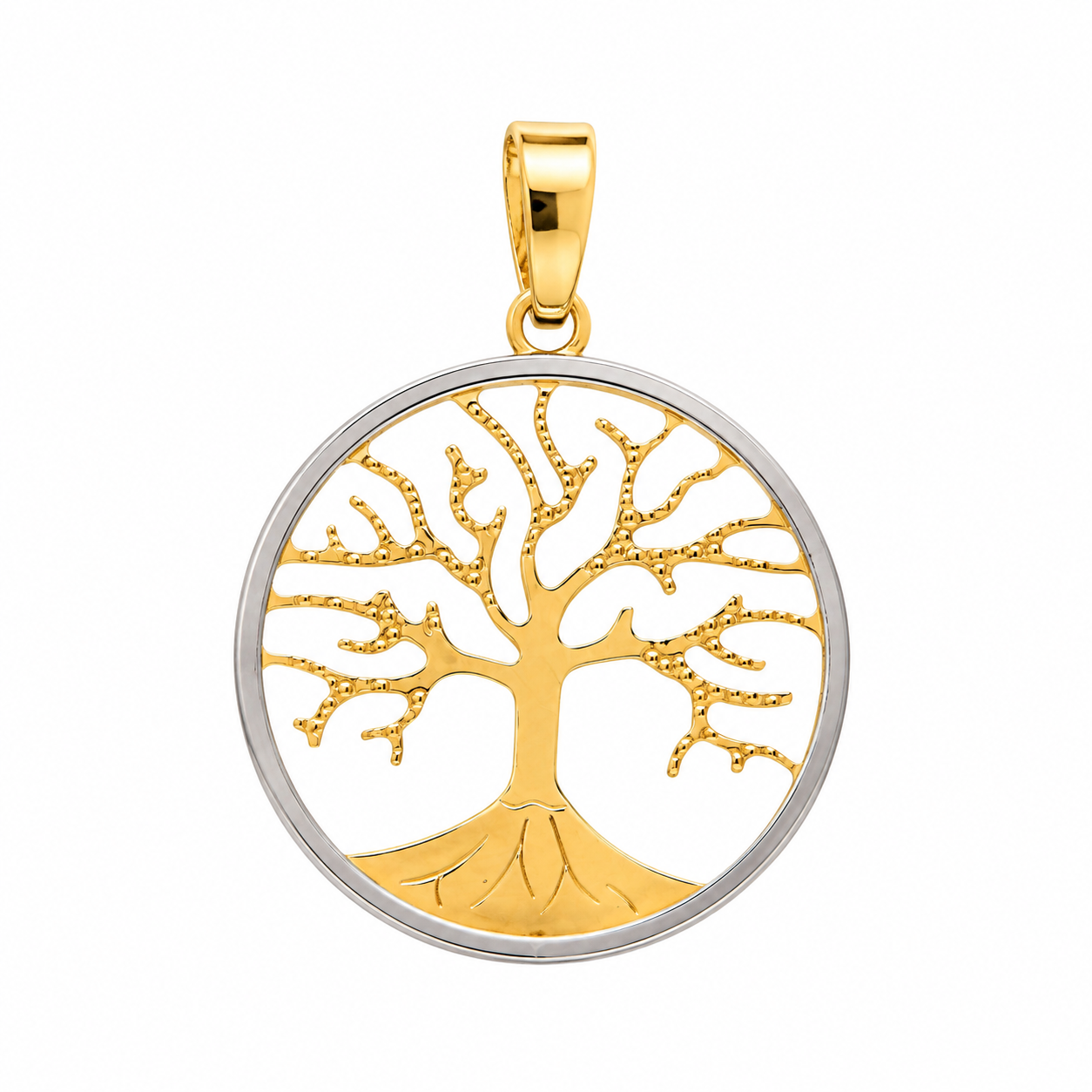 Ciondolo albero della vita in oro giallo e bianco_1