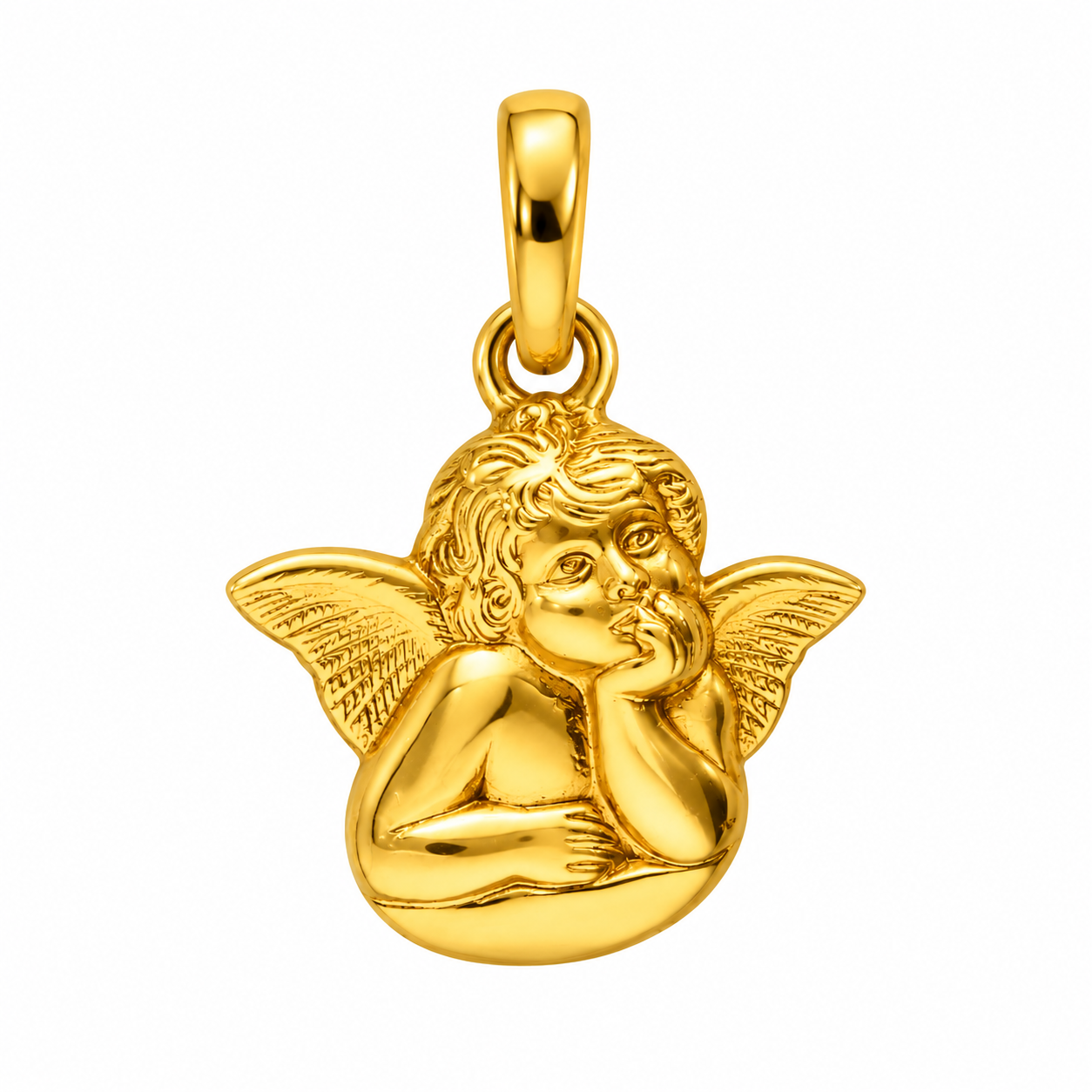 Ciondolo a forma di angioletto in oro giallo_1