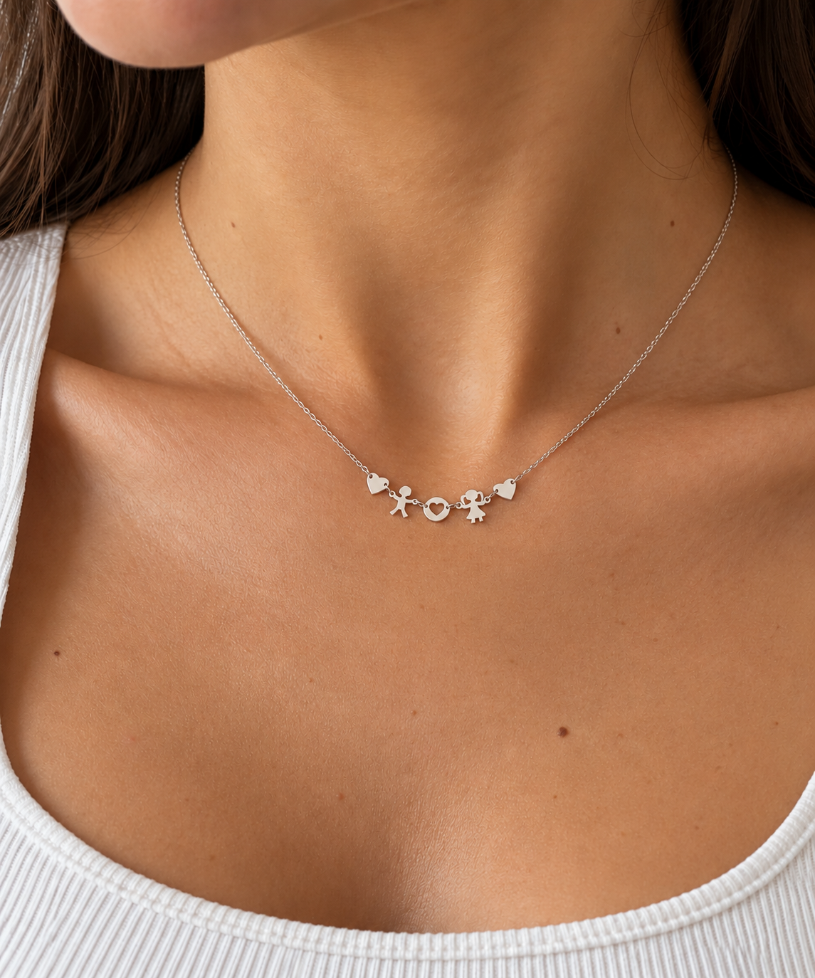 Collana family in oro bianco_3