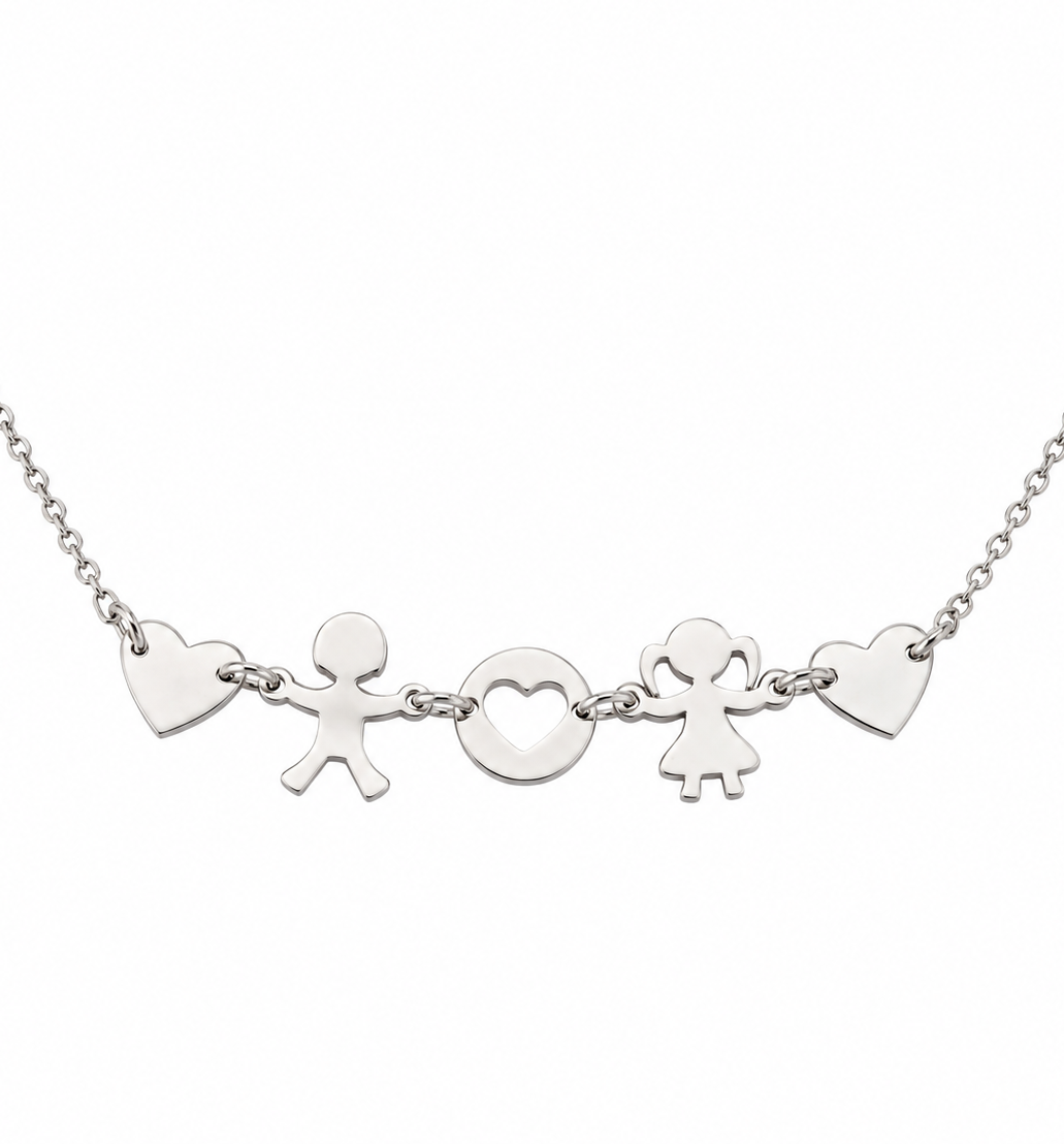 Collana family in oro bianco_2