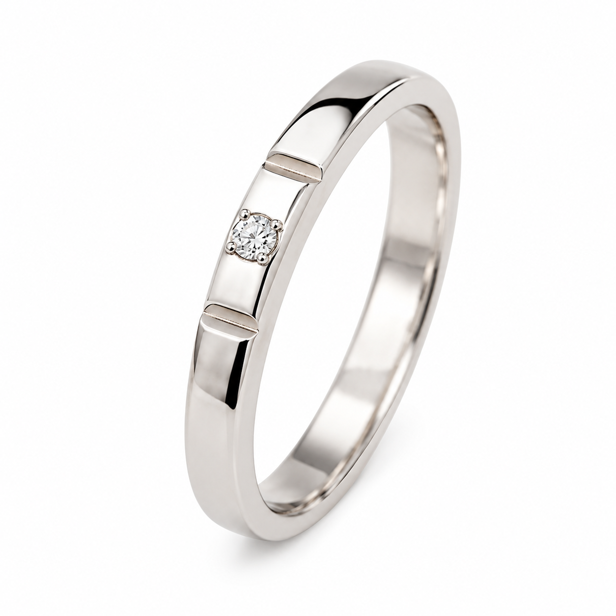 Anello in oro bianco con diamantino_2