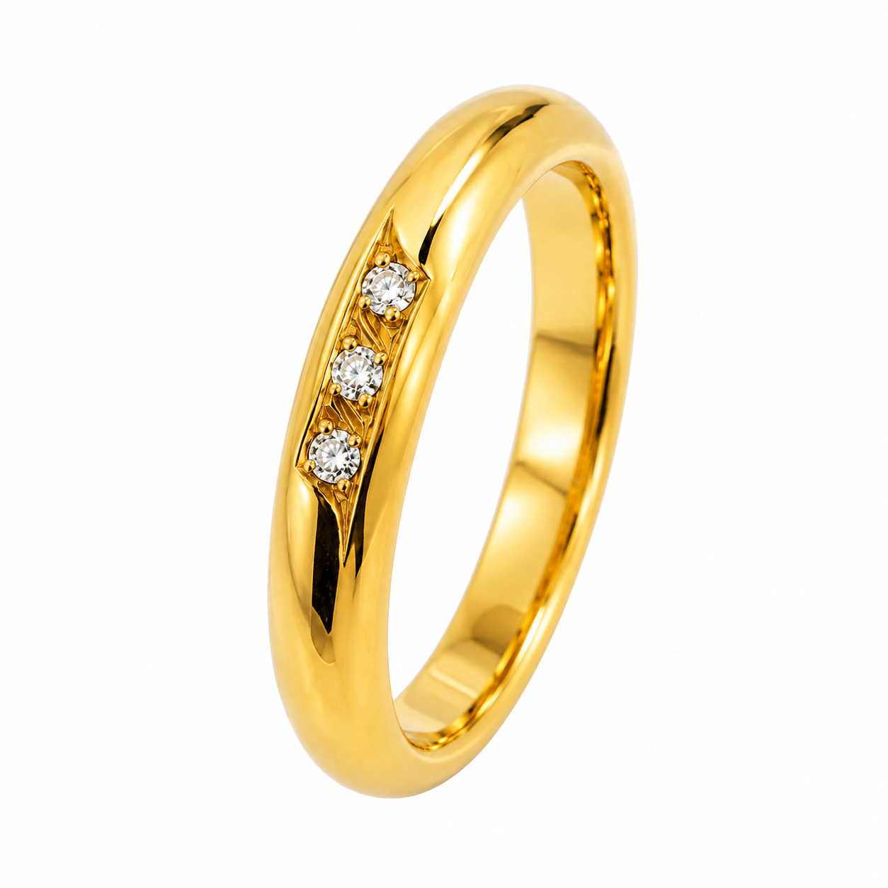 Anello trilogy in oro giallo con diamanti_2