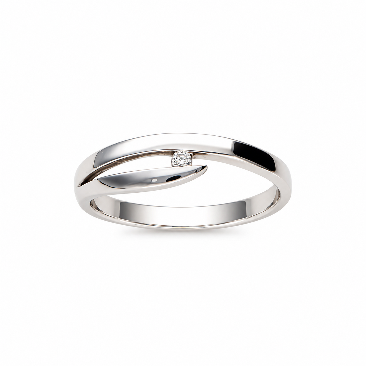 Anello in oro bianco con diamantino 0.02 ct_3